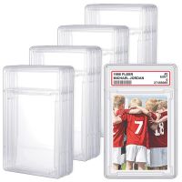 N0Trading Cards Protector Case Acrylic Clear Baseball Card Holders with Label Position Hard Card Sleeves