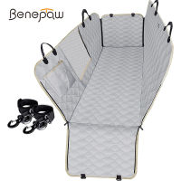 Benepaw ทนทานสุนัขที่นั่งรถครอบคลุมกันน้ำตาข่ายภาพหน้าต่าง Scratchproof Nonslip สุนัขเปลญวนเหมาะกับสำหรับรถยนต์รถบรรทุก SUVs