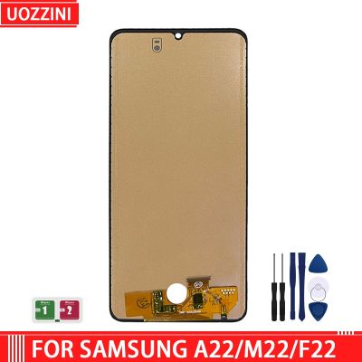 AAA + Incell LCD เหมาะสำหรับ Samsung Galaxy A22 4G A225F A225F /Ds อะไหล่ชิ้นส่วนจอสัมผัสแอลซีดีของเครื่องแปลงดิจิทัล A225M ทดสอบ100%