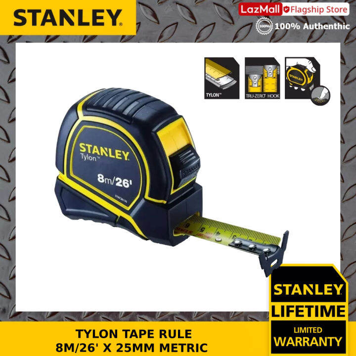 Stanley Tylon 8m/26' Measuring Tape (Black) [Lifetime Warranty] Lazada PH