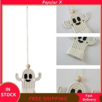 POPULAR X พู่ macrame จี้ทอทอ ฮาโลวีน ที่แขวนรถ จี้ผีผี งานทำมือ ผีน้อย ตุ๊กตาพร็อพ บ้านในบ้าน