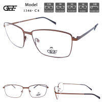 ?กรอบแว่นตา GEZE METAL รุ่น 1346-C4 เต็มกรอบสีน้ำตาล Vintage โลหะ น้ำหนักเบา ใส่สบาย(บริการตัดเลนส์สายตาราคาถูก)