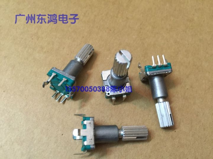 japan-alps-ec11-encoder-30-positioning-number-15-pulse-point-with-switch-sawtooth-shaft-length-22mm