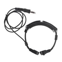 escopic Heavy Duty -Tactical Throat Vition Mic Headphone Headset Microphone NATO Plug for Radio Accessories