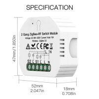 2แก๊งโมดูลสวิตซ์  ซ่อน Zigbee 3.0สวิตช์ไฟอัจฉริยะควบคุมด้วยแอปเสียงโมดูลเบรกเกอร์ทำงานได้กับ Alexa Google Home