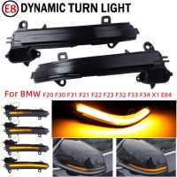 สำหรับ BMW 1 2 3 4 X1 M Series F20 F30 F34 F36 F87 I3แบบไดนามิก LED สีดำไฟเลี้ยวไฟลำดับกระจกมองหลัง