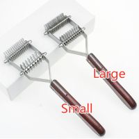 Cat Dog Grooming Shedding Tool Double Layer Pets Hair Removal Comb Long Curly Hair Cleaner Combs Knot Cutter Brush