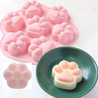 แม่พิมพ์ซิลิโคนพร้อมฝาปิด7 Cat Claw แม่พิมพ์เค้กสำหรับเทียนช็อกโกแลต Fondant Jelly DIY ขนมเบเกอรี่ Mould