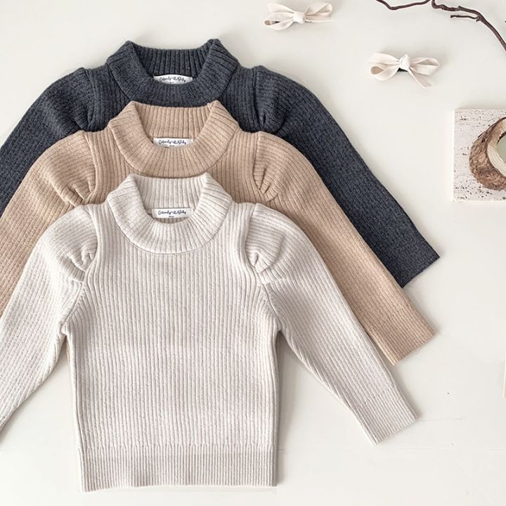 autumn-children-sweaters-kids-knit-wear-turtleneck-kids-knitting-pullovers-tops-puff-sleeve-baby-girl-boy-sweaters-kids-sweaters