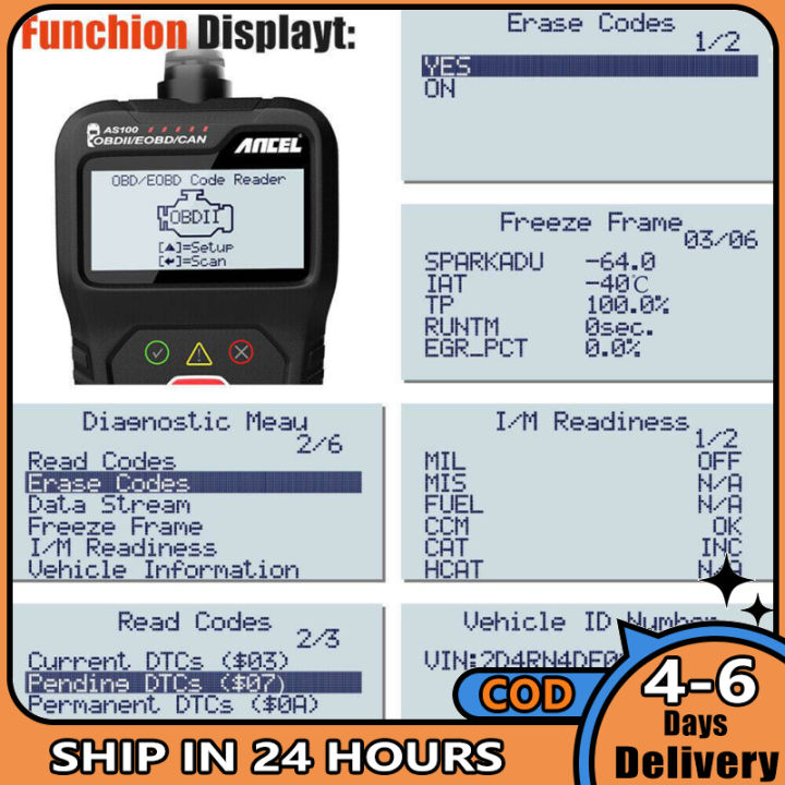 am-เครื่องสแกน-obd2-as100เครื่องวิเคราะห์รถยนต์เครื่องตรวจจับรถที่แสดงอาการผิดปกติเครื่องอ่านโค้ดจอแสดงผล