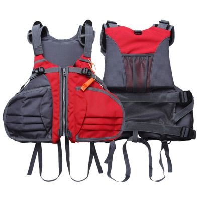 2023 New Kayak Lifejacket Professional Adult Drifting Swimming Lifejacket Surfing Water Sports Big Pocket Fishing Lifejacket  Life Jackets