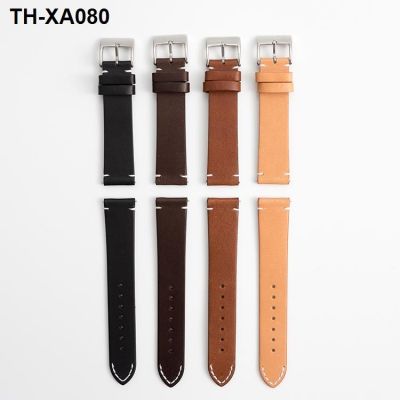 brown leather strap watch quick release comfortable soft switch ears