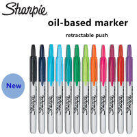 12ชิ้น Sharpie Retractable Push Auto Marker Slim ไม่มีเครื่องหมาย32701อุปกรณ์ศิลปะเครื่องเขียนอุปกรณ์การเรียน