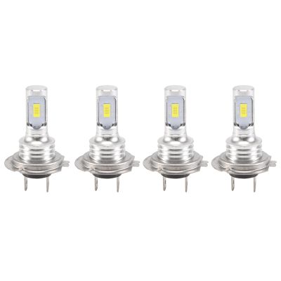 4PCS Mini H7 + H7 Combo LED Headlight Kit Bulbs High Low Beam 240W 52000LM 6000K Kit Super White