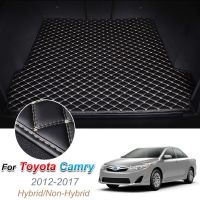 พรมปูพื้นหนังซับในพื้นท้ายรถสำหรับ Toyota Camry 2012-2017 Alas Bagasi Mobil