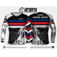 [In stock] 2023 design shirt long runner sleeves nmax full sublimation，Contact the seller for personalized customization of the name