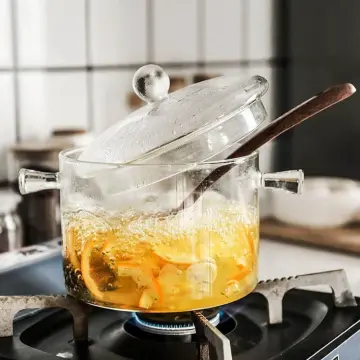 Homemaxs Pot Glass Bowl Cooking Noodle Bowls Ramen Pots Korean Pan