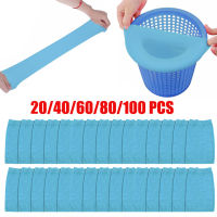 5-100Pcs Filter Storage Pool Skimmer Socks Nylon Swimming Pool Filter Socks For Baskets Skimmers WhiteBlue Pool Accessories