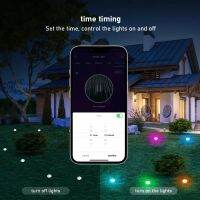 Tuya Smart Wifi โคมไฟสนามหญ้าสวนพร้อม Alexa Voice Control RGB Multicolorred Outdoor Garden Lamp