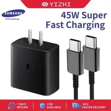 For Samsung Charger 25w 45w Super Fast Charging Chargeur EU US Galaxy S24  S22 S21 S20