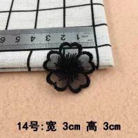 New Arrival Black Lace Flower Pattern Fashion Cloth Sticker Down Jacket Clothes Patch Sticker Decorative Repair Hole Decals