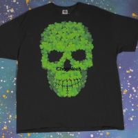 00S Vintage Shamrock Skull T เสื้อ XXL เสื้อยืดฝ้ายฤดูร้อน