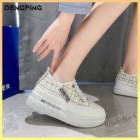 【Ready Stock】 ▤❀❁ C39 2023 New White Canvas Shoes Womens Fashion Comfortable Casual Sports Thick Sole Versatile Korean Sneakers Kasut wanita