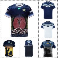 【hot】◇◙  2023 North Queensland Cowboys Anzac / Away  Indigenous Singlet Shorts Rugby Jersey - Mens Size:S-5XL