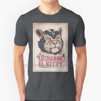 El Kitty T Shirt Cotton 6Xl Animals Retro Vintage Old Jungle Forest Nature Mexican Wrestling Mexico Tigers Wildlife Luchador