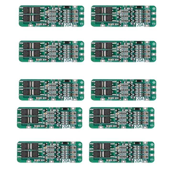 10pcs-3s-20a-bms-18650-li-ion-lithium-battery-charger-module-bms-protection-board-11-1v-12v-12-6v-module