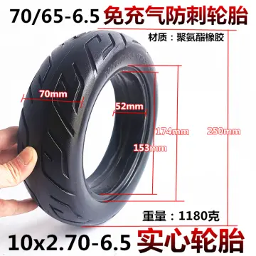 10 Inch 10x2.70-6.5 Solid Tire 70/65-6.5 Universal Tyre for Electric  Scooter 