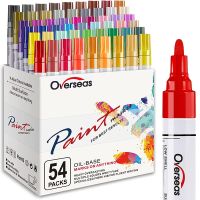 hot！【DT】 Paint Markers Pens Oil-Based Permanent Marker Medium Tip Dry and for Painting