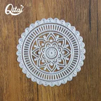 ชุดกรอบวินเทจ Qitai กระดาษที่ตัดลายกระดาษลายนูนรูปดอกไม้ชุด Md10ทำ Diy การ์ดลายนูนลายฉลุโลหะ