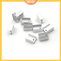 Aleaty? 10x ชุดฮีทซิงค์อลูมิเนียมสำหรับ-220ทรานซิสเตอร์20x15x10mm