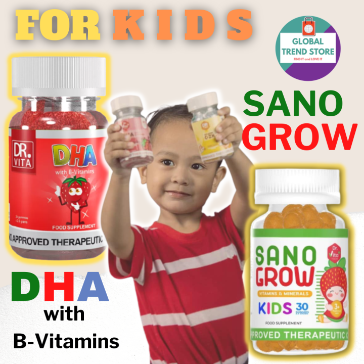 DR. Vita DHA with BVitamins for KIDS 30 gummies Dr. Vita Vitamin C for
