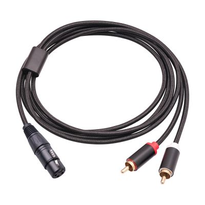 3 Pin XLR Female to Dual RCA Male Y Splitter Cable,Mixer Amplifier Audio Cable,Stereo Audio Interconnect Cable