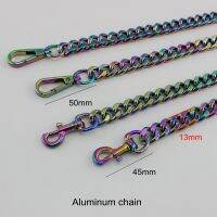 1ชิ้น13มม. Anodized Iridescent Rainbow Aluminium Chain สำหรับผู้หญิงกระเป๋ากระเป๋าสตางค์สายยาว Chain Chains