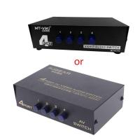 4 พอร์ตAV Audio Video RCA 4 อินพุท 1 เอาท์พุทSwitcher Switch Selector Splitterกล่อง