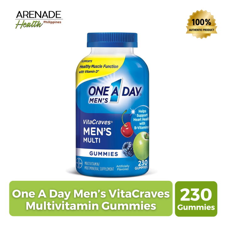 EXPIRY 11/2023 One A Day Men’s VitaCraves Multivitamin Gummies - 230 ...