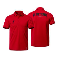 เสื้อโปโลแขนสั้น ผ้าโพลี  Liverpool รุ่น LFC-P082 สีขาว ดำ แดง