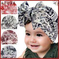 AZURE อบอุ่น เด็ก ผ้าโพกหัว ทารกแรกเกิด หมวก Beanies หมวก Bonnet อินเดีย ผ้าโพกหัว หมวกผ้าพิมพ์ลาย