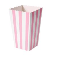 12pcs Popcorn Boxes Containers Cartons Paper Popcorn Bags White Black Stripe Box