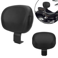 Motorcycle Black Rear Backrest Seat Sissy Leather Driver Backrest Pad For Yamaha Classic Style XVS 400 650 1998-2019