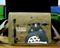 {Baozhihui}Hayao Miyazaki แฟชั่น Totoro กระเป๋าผู้ชายกระเป๋า Messenger น่ารักการ์ตูนอะนิเมะชาย C Rossbody โรงเรียนจดหมายกระเป๋าผ้าใบกระเป๋าสะพาย