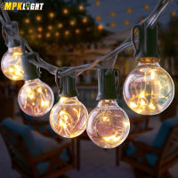 12V 25Ft G40 Globe Christmas String Lights Backyard Patio Lights Vintage Bulb Christmas String Lights Decoration Outdoor Garland