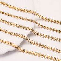 【YD】 1Meter Gold-Plate Roll Rope Airplane Chains for Jewelry Necklace Anklets Makings