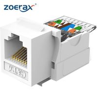 ZoeRax 1PCS Cat5e Cat6 Tool-Less Keystone Jack Connector Adapter  Keystone Module Connector Internet Network Ethernet LAN Cable Cables