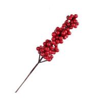 20Pcs Artificial Red Berries Decorative Branches with Red Berries Autumn Branches Christmas Picks Branch Berries