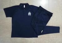 ஐ✱✜ Marseille short-sleeved sapphire blue polo shirt mens 2324 new trouser suit custom printed number sports training team uniform