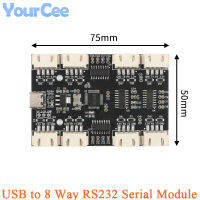 USB ถึง8ช่อง RS232โมดูลพอร์ตอนุกรมหลายวิธี Type-C ถึง8 UART Hub คณะกรรมการการขยายตัว